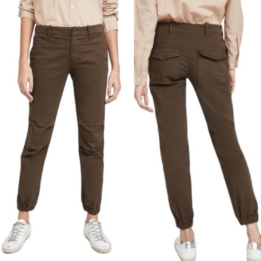 Nili Lotan French Military Style Brown Pants Size 6 - Picture 3 of 12